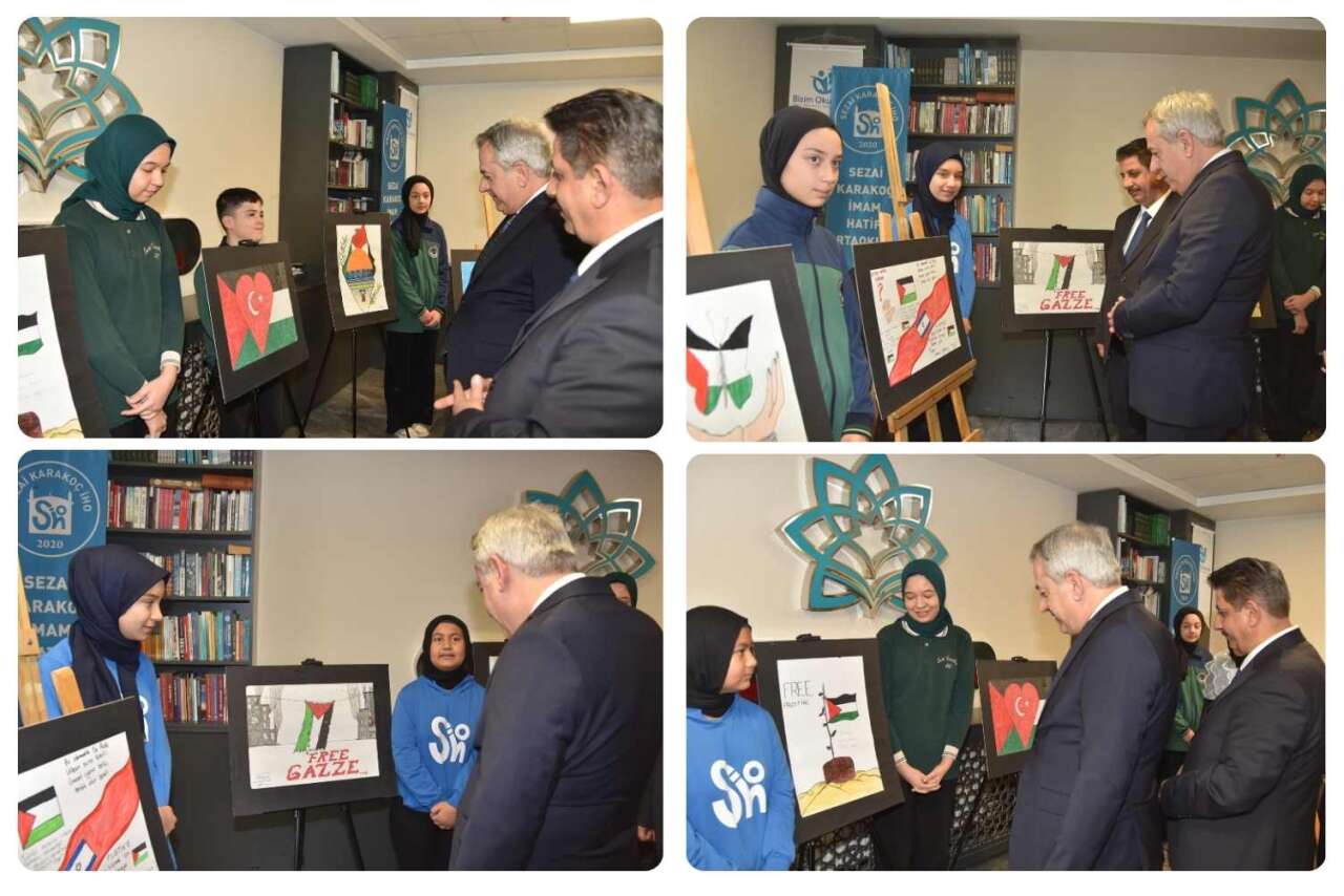 Konya’daki genç yetenekler tuvallerini Filistin için renklendirdi 5